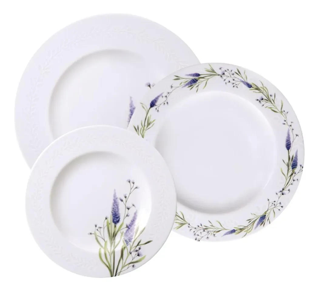 JUEGO DE PLATOS COLEECION LILLA 12PC