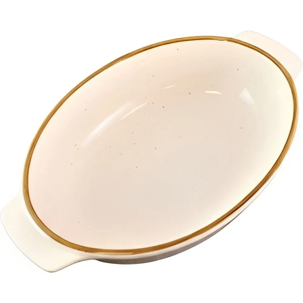 ASADERA CERAMICA OVAL VAINILLA CREAM 23.5