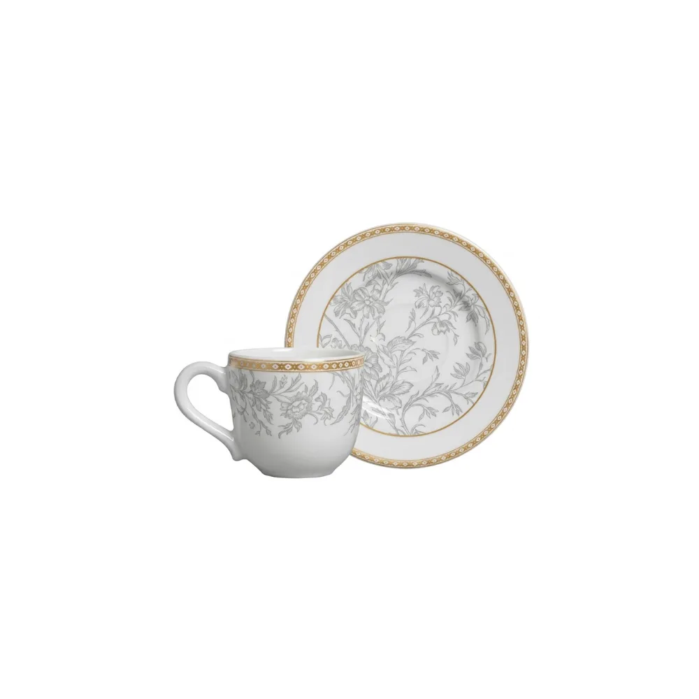 SET TAZA DE CAFÉ C/PLATILLO RETO CAROLINE 11,5 x 11,5 x 7,5