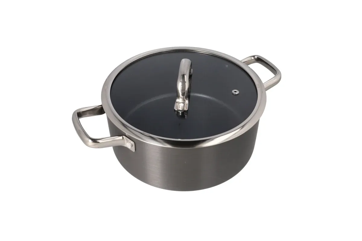 CACEROLA ANTIADHERENTE 24CM C/TAPA DE V