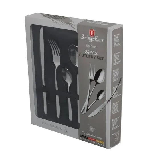 24PCS JUEGO DE CUBIERTOS MIRROR