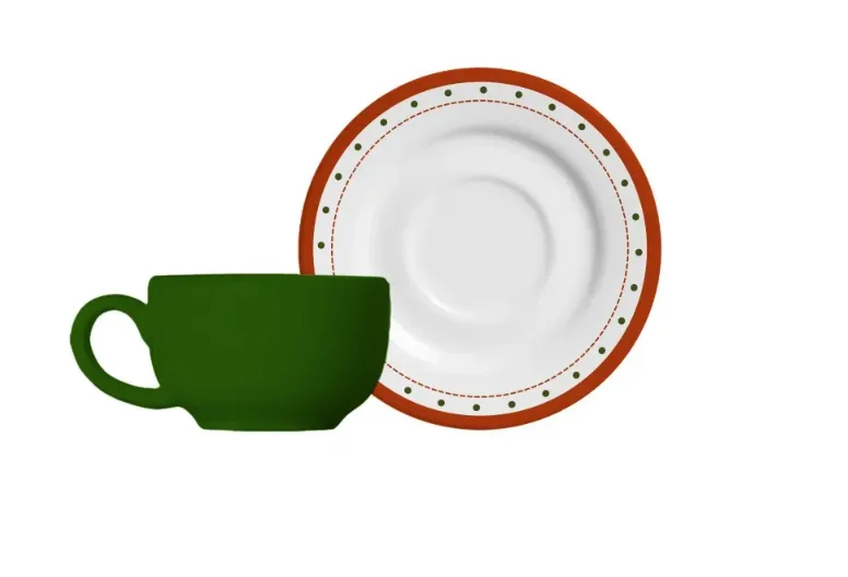 Taza de Café con platillo Christmas Dots Matte - Alt. 5 cm - Vol. 85 ml