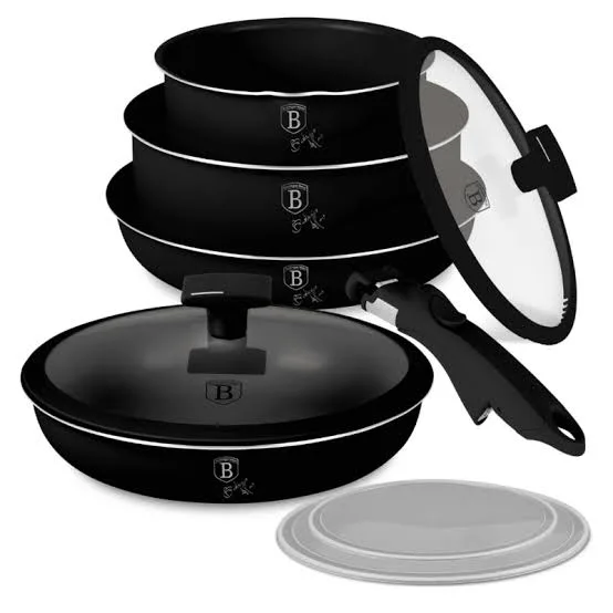 9PCS JGO DE UTENCILIOS P/COCINAR MATTE BLACK COLLECCION