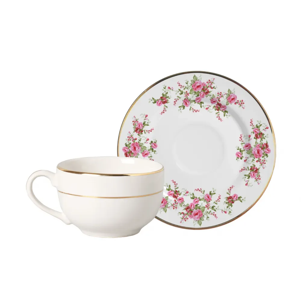 Taza de Té con platillo Amélie - Alt. 7.5 cm - Vol. 250 ml
