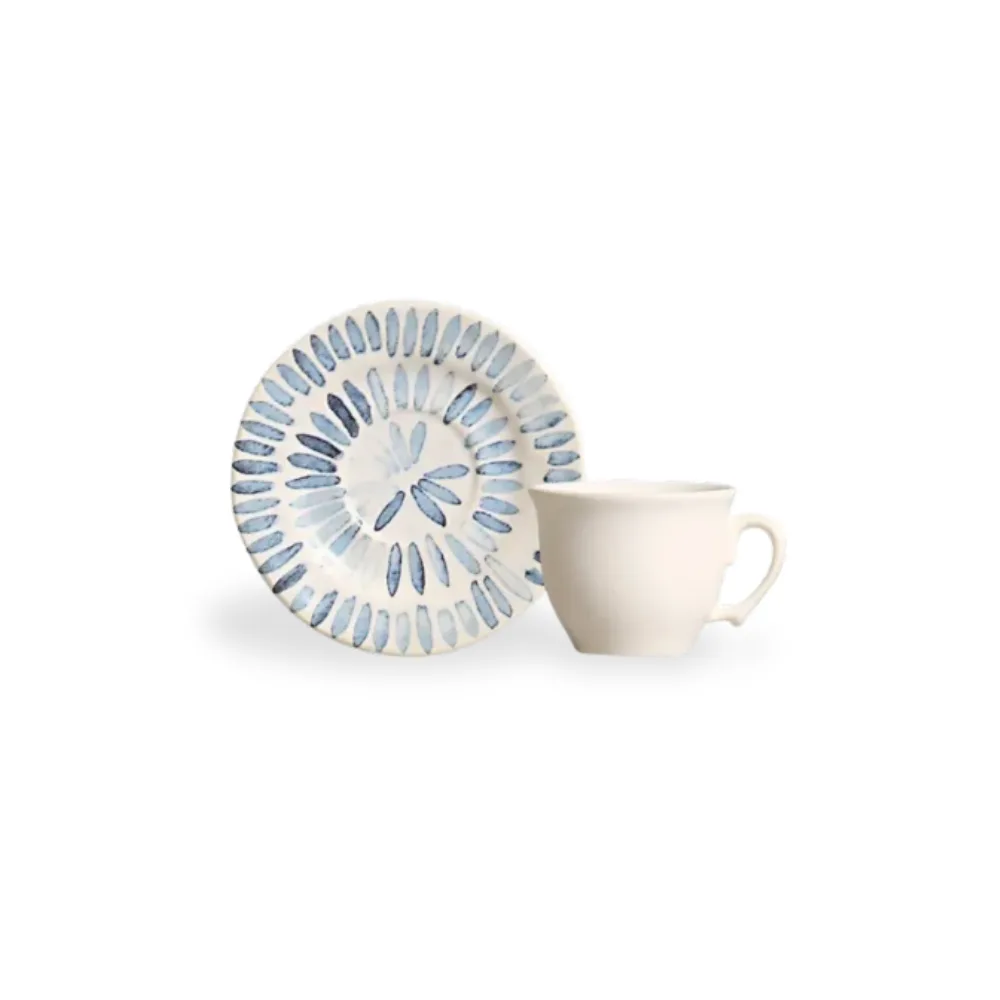 SET TAZA DE TÉ C/PLATILLO NASSAU DIGITAL 15,5 x 15,5 x 9