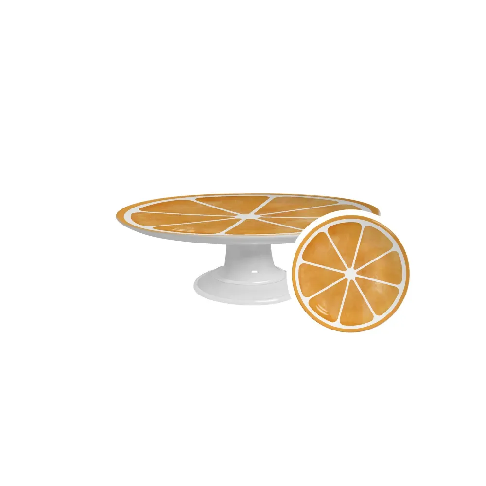 Plato de Pastel P Laranja - Ø 21 cm - Alt. 7.5 cm
